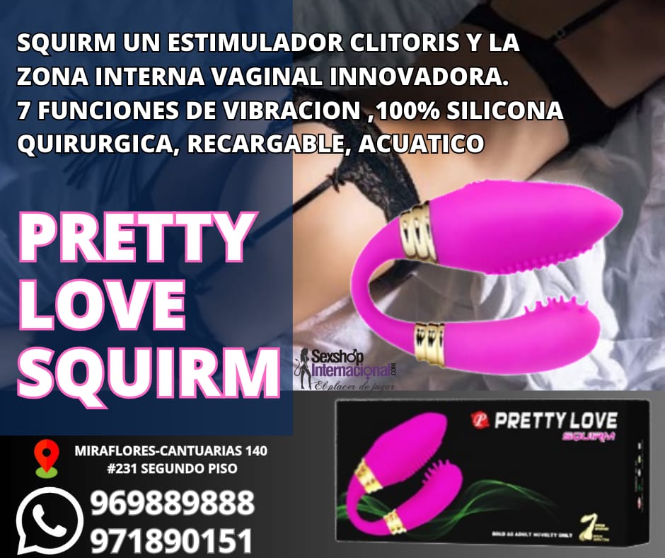 VIBRADOR PRETTY LOVE SQUIRM-DOBLE ESTIMULACION-SILICONA-SEXSHOP LIMA